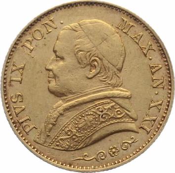 Vatikan 20 Lire 1866 - Pius IX.